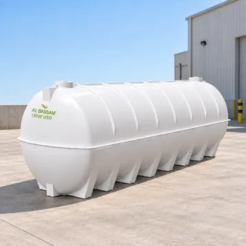 Fiberglass water tank type supported by Al Bassam for professional cleaning and disinfection
