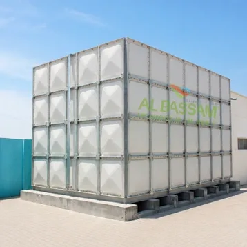 GRP sectional water tank type supported by Al Bassam for professional cleaning and disinfection