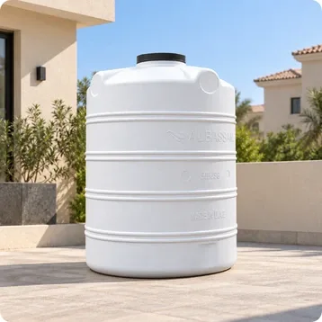 Plastic HDPE water tank type supported by Al Bassam for professional cleaning and disinfection